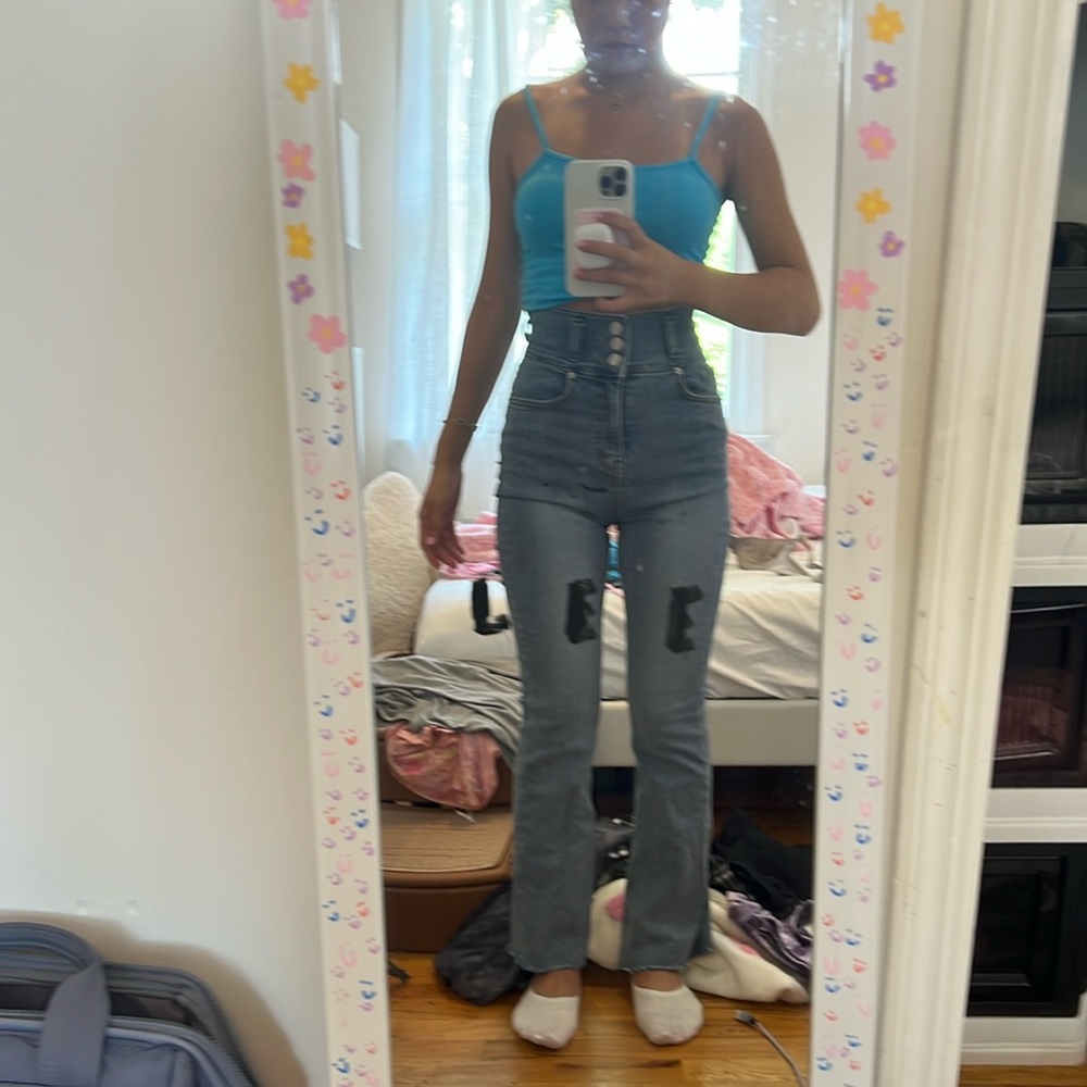 JCAT 3 button high rise jeans